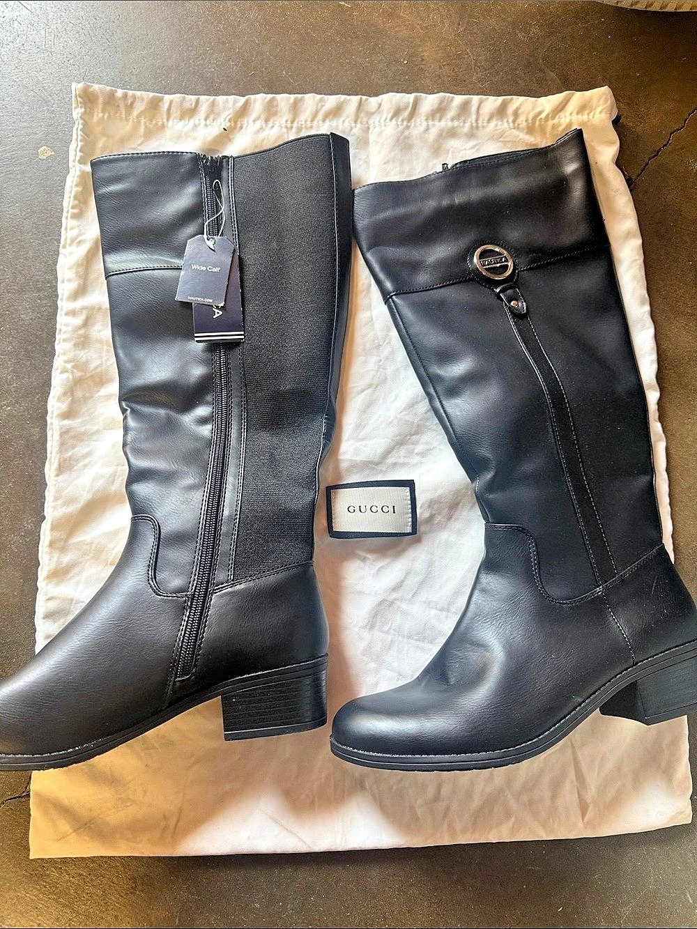 Náutica  Black Knee-High Riding Boots Like New